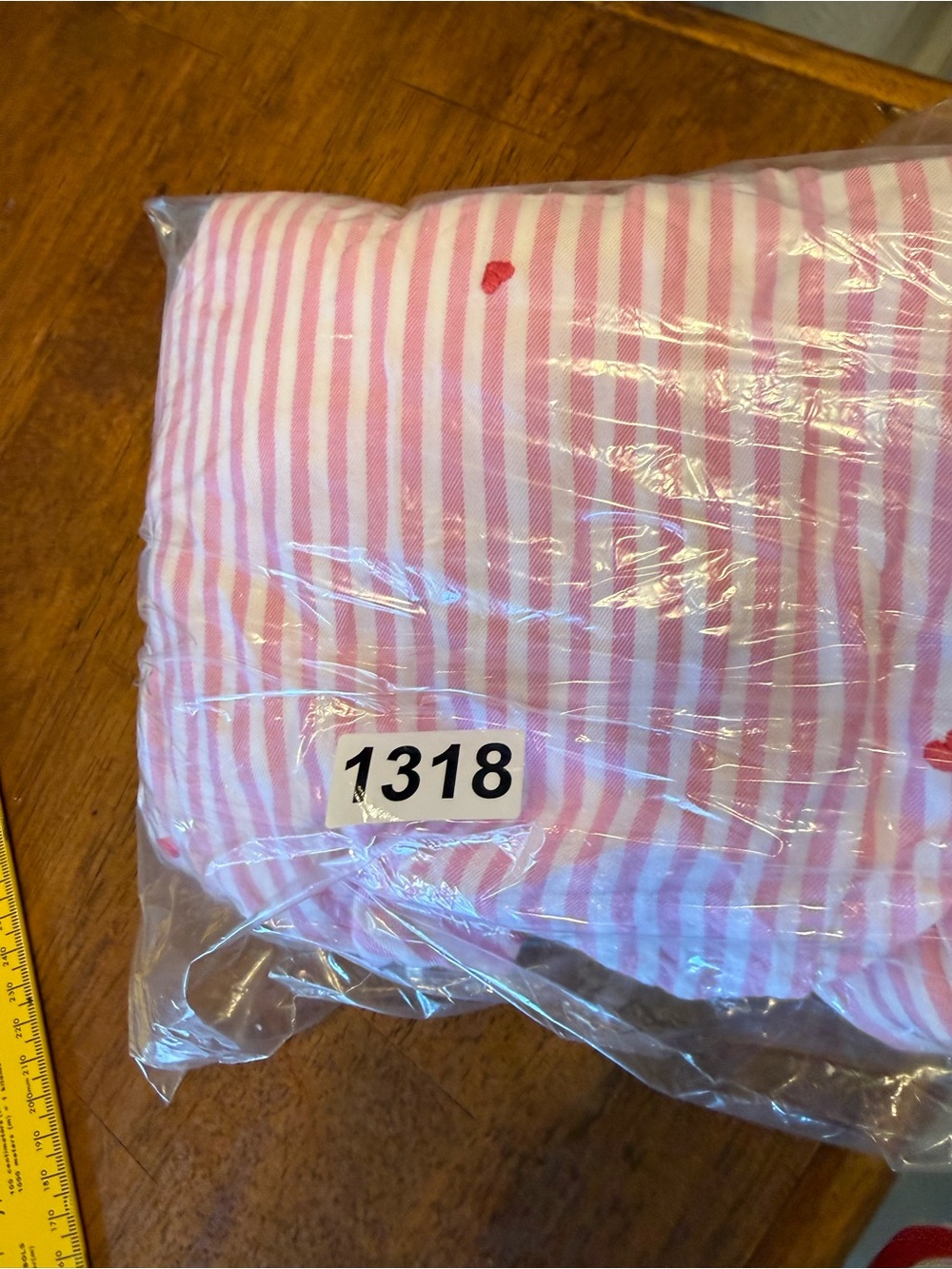 BeachLunchLounge Pink White Striped Heart Embroidered Button Down Shirt small - Picture 9 of 9